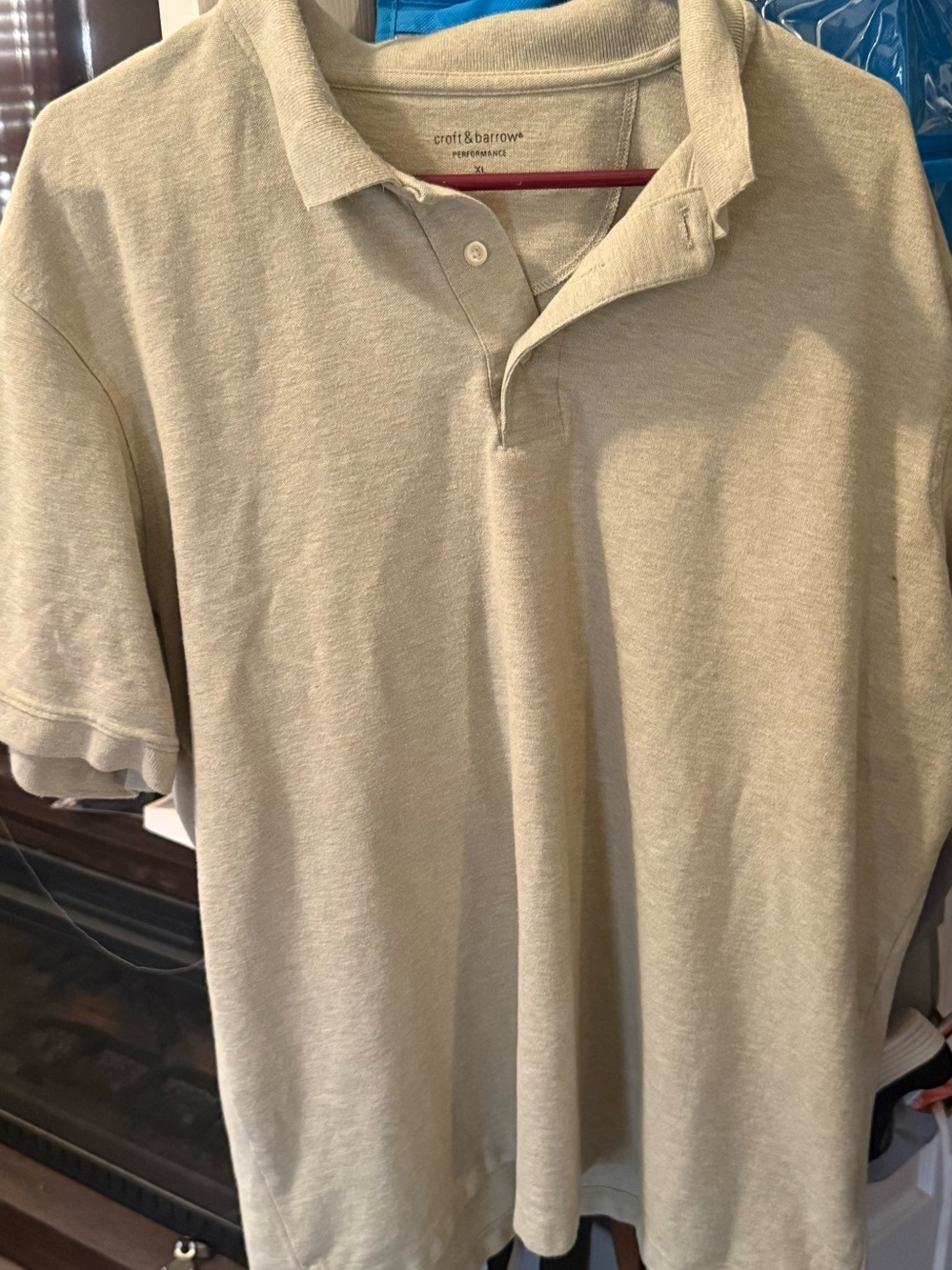 croft & barrow Men's Light Beige Polo Shirt